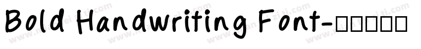 Bold Handwriting Font字体转换